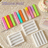 SILIKE LUFEI Spanish English Letter Long Candle Silicone Mold DIY Aromatherapy Stick Wax Plaster Decoration Mold